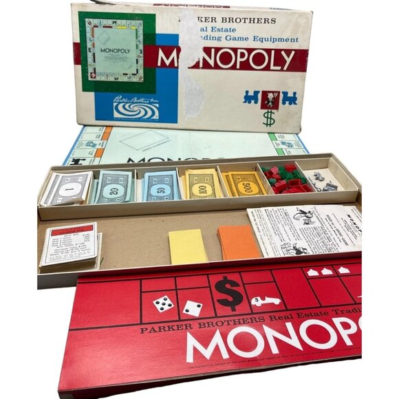 Vintage Monopoly game Copyright 1961 All playing pieces, cards, money and READ - Picture 1 of 14
